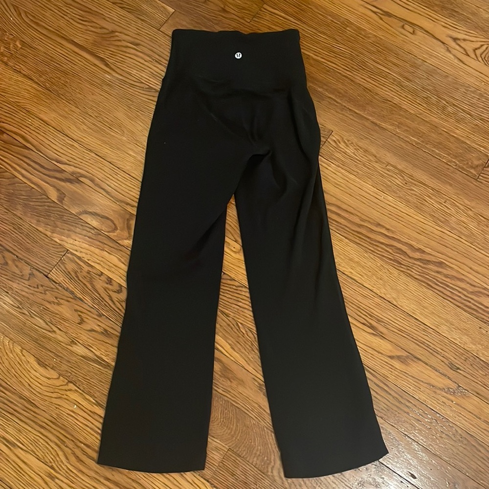 Lululemon Black Cropped Flare Leggings